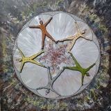 Paix Création Energie Union Respect - Peinture L' Homme De Vitruve