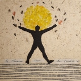 Le chemin vers la lumière - Peinture L' Homme De Vitruve