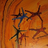 Errance - Peinture L' Homme De Vitruve