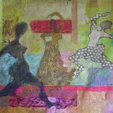 Danseuse d'or - Peinture La Danse
