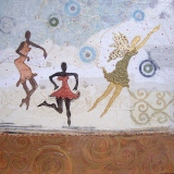 La danse des Anges. - Peinture La Danse